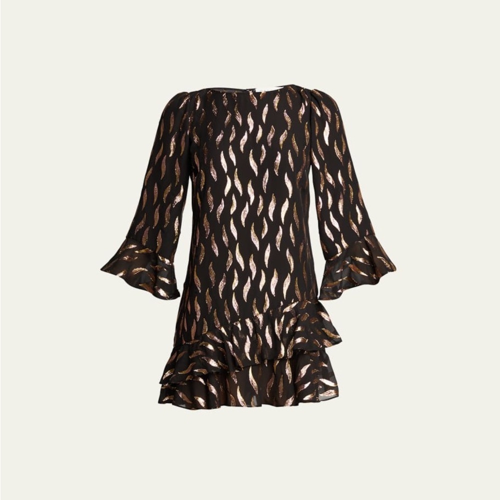 S12 SALONI Marissa Ruffle Cocktail Dress